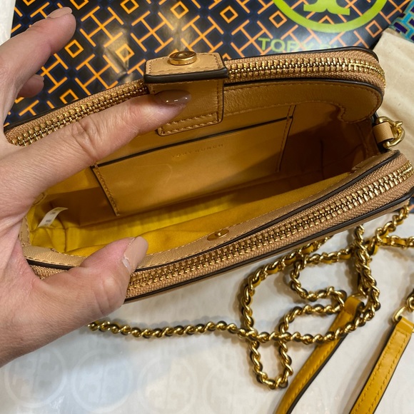 NWT! Tory Burch Embroidered Straw Double-Zip Mini Bag - Picture 2 of 7